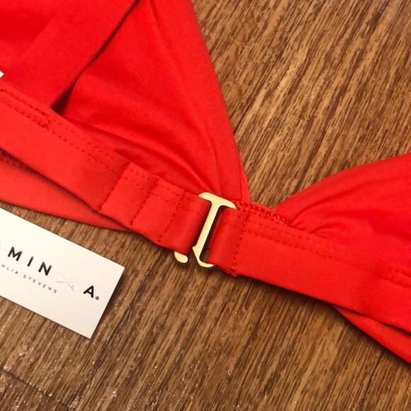 Vitamin A Cheryl Bikini Swim Top in Red Size 12 - Picture 8 of 10